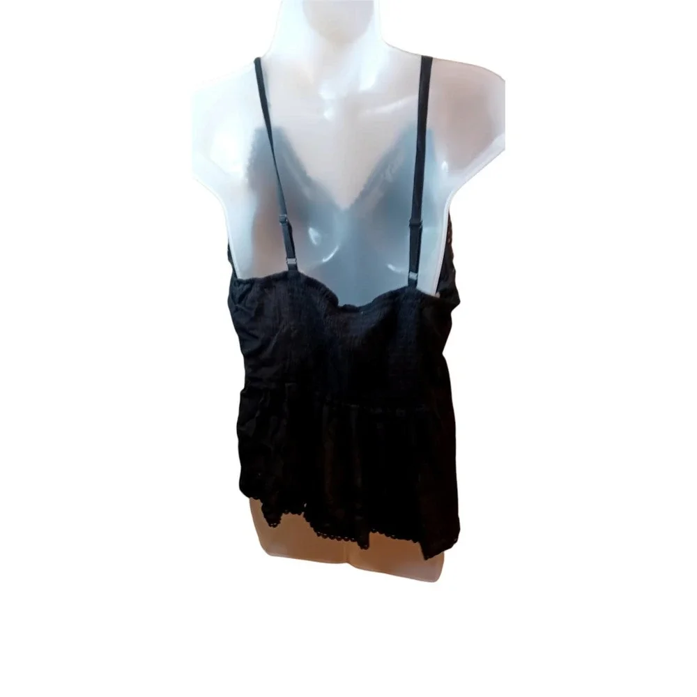American Rag Cie Wrap Back Lace Sleeveless Camisole in Classic Black, Size XL - Picture 3 of 4